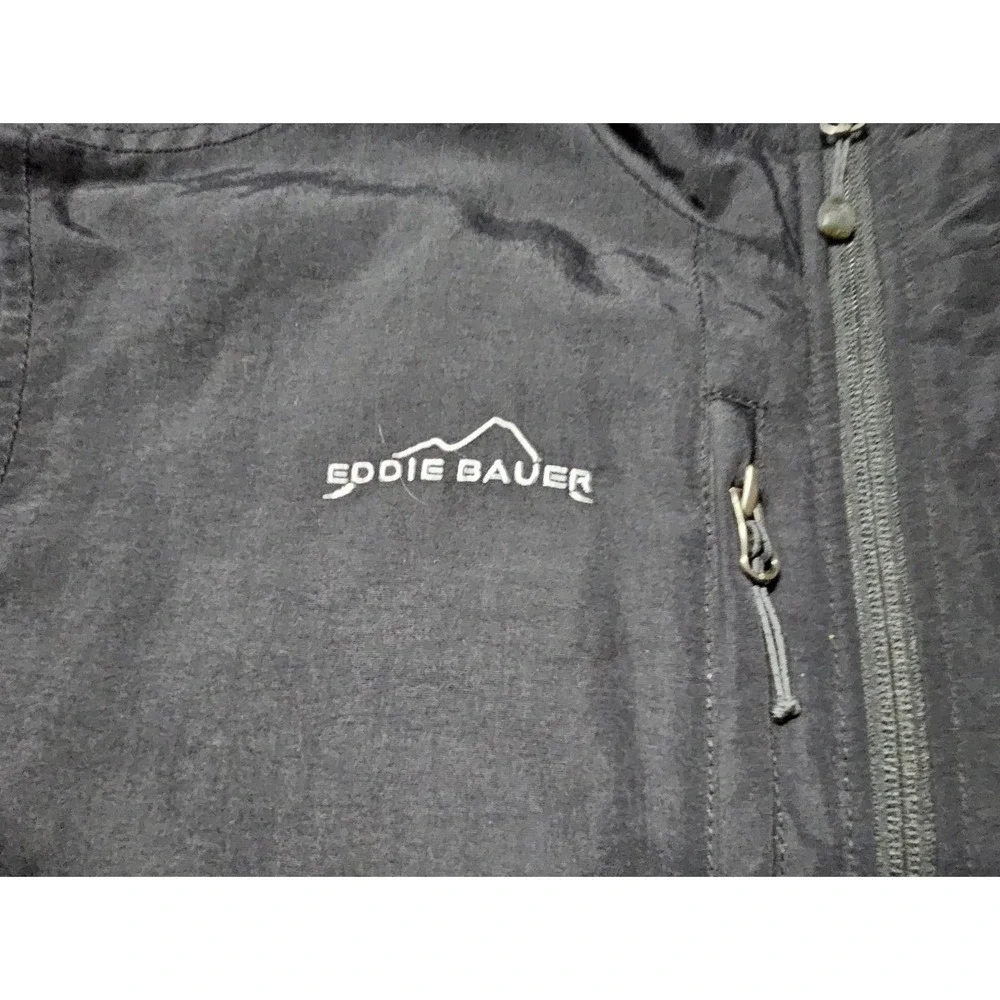 Eddie Bauer Nylon Work Jacket Sherpa Fleece Lined Rain & Wind Resistant Men's Lg